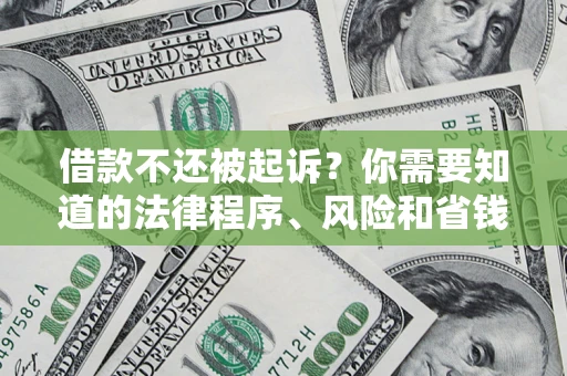 北京借款不还被起诉？你需要知道的法律程序、风险和省钱技巧